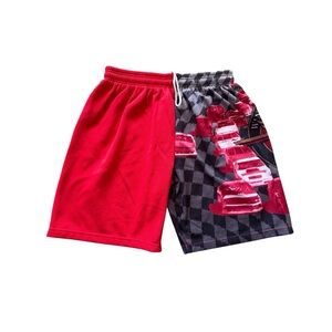 Vintage Winston Cup NASCAR Shorts Men’s XL Red Racing Split Design 90s